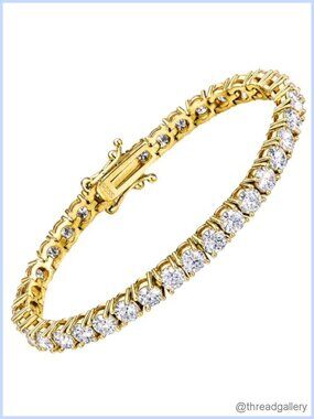 Moissanite Tennis Bracelet 925 Sterling Silver D Color VVS1 Double Safety Clasp